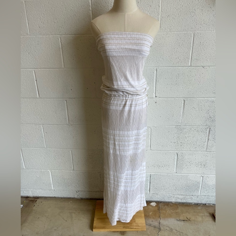 NWT Vitamin A White Strapless Maxi Dress Cover Up Size XS
